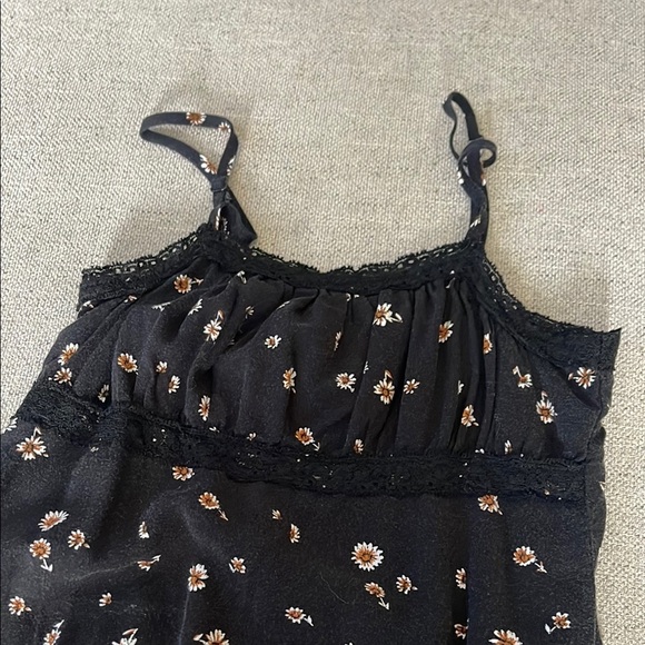 Floral Black Kids Dress - Picture 2 of 2